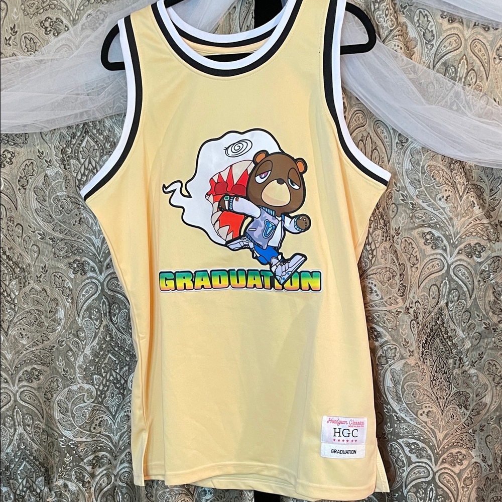 Nostalgia Yellow Graduation Jersey with Bear Design